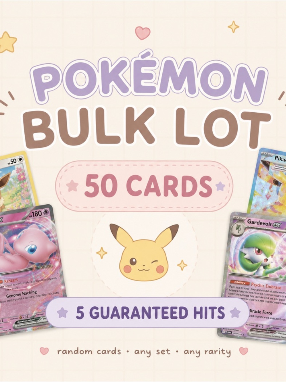 Pokemon 50 Cards Bulk